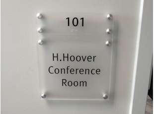 US Department of Veterans Affairs Conference Room Standoff Sign