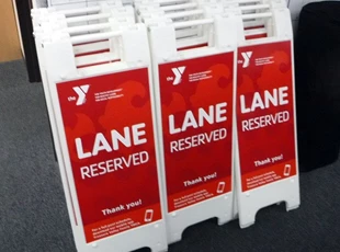 Lane Reserved A-Frame for YMCA