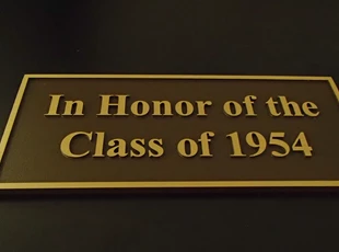 Plaque for Class of 1954