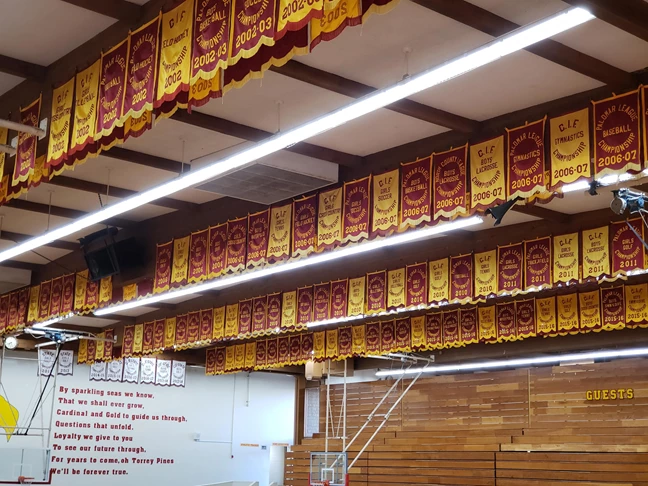 Indoor Banners for College Campus Gymnasium