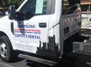 American Construction Supply and Rental Vehicle Graphics and Lettering