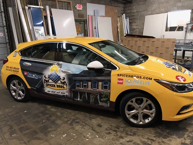 Car Graphics for Solar Contractor