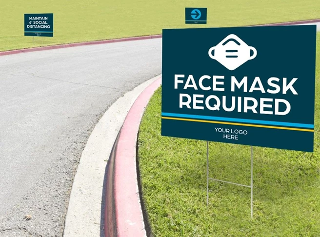 Yard Sign for Face Mask Required