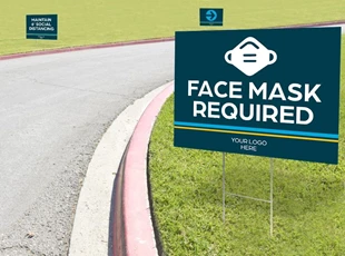 Yard Sign for Face Mask Required