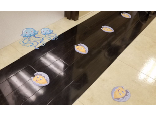 Floor Graphics for Children's Hospital with Jellyfish