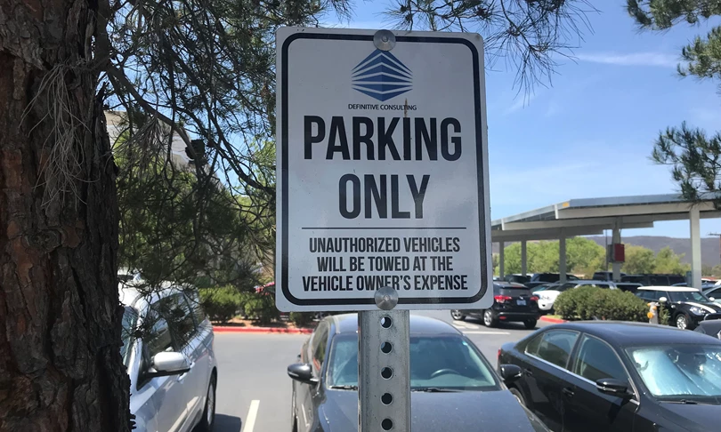 Metal Parking Lot Sign