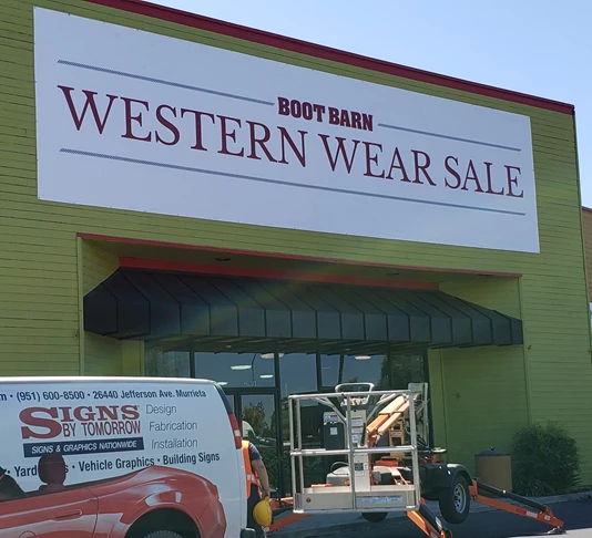 Promotional Vinyl Banner for Western Wear Sale