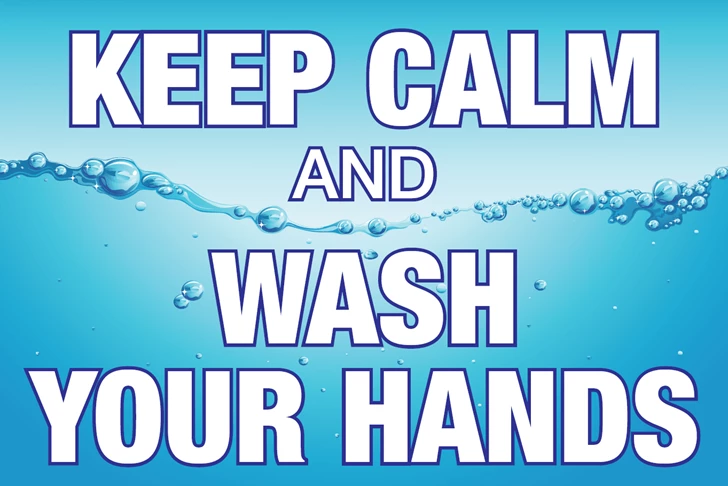 Keep Calm and Wash Your Hands COVID-19 Sign