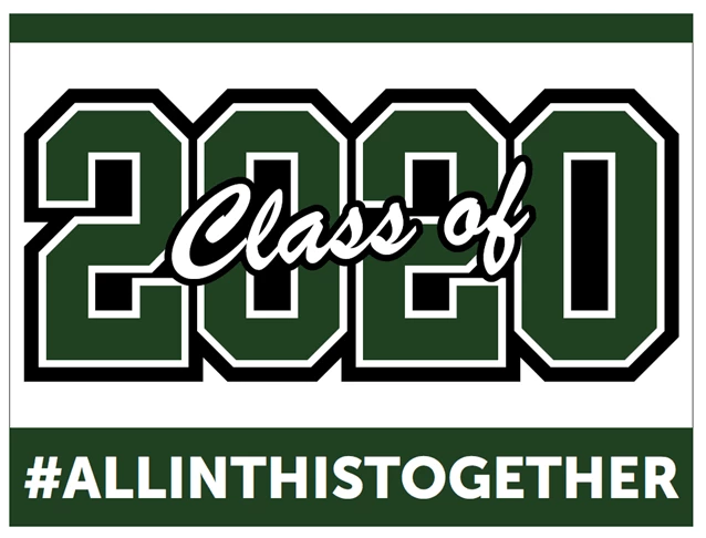 Graduation Sign Class of 2020 Green