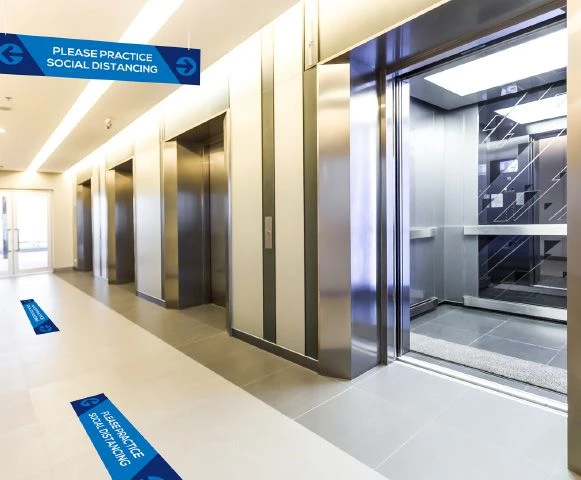 Social Distancing Floor and Elevator Graphics