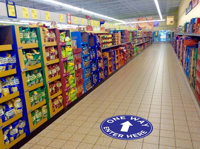 Grocery Store Social Distancing Floor Graphic