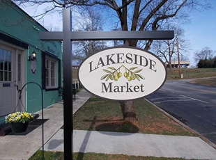 Routed Sandblasted Sign for Lakeside Market