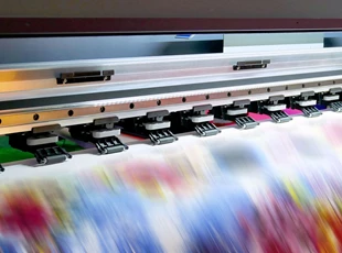 Large Format Printer in Action