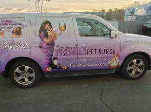 Vehicle Graphics and Lettering for Pet Nurse Services