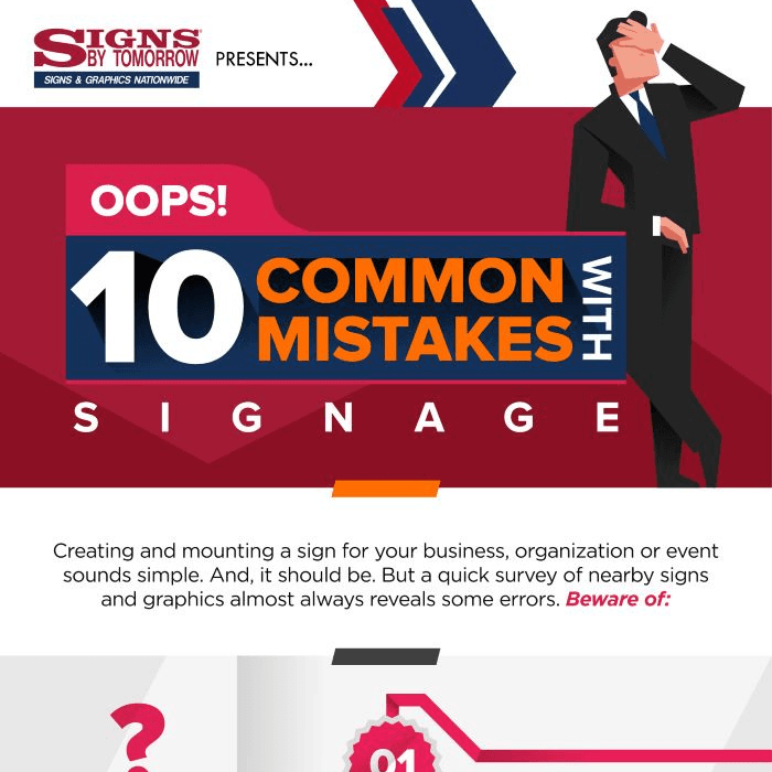 10 Common Mistakes With Signage Infographic