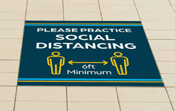 Floor Graphics For Practicing Social Distancing
