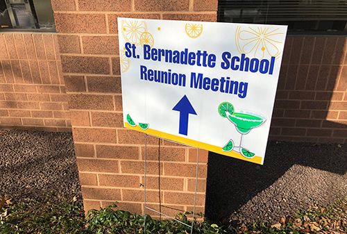 School Meeting Yard Sign