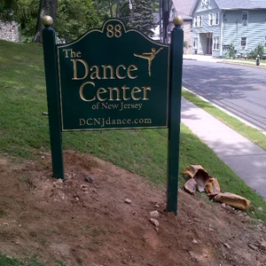 Post & Panel Carved Sign - Dance Center