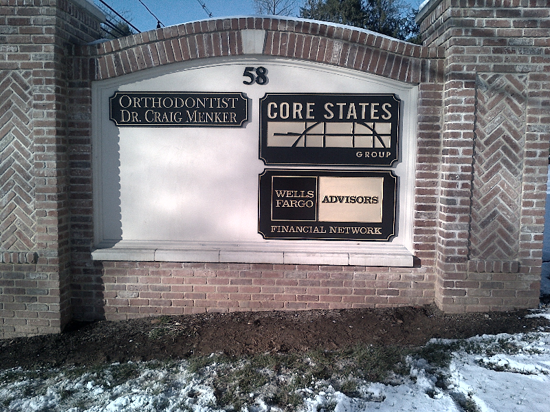 Monument Sign with Carved PVC Signs