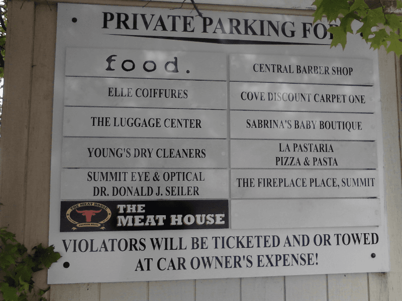 Pylon Sign for Wall Parking Lot