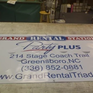 Grand Rental Station Banner with Wind Slits