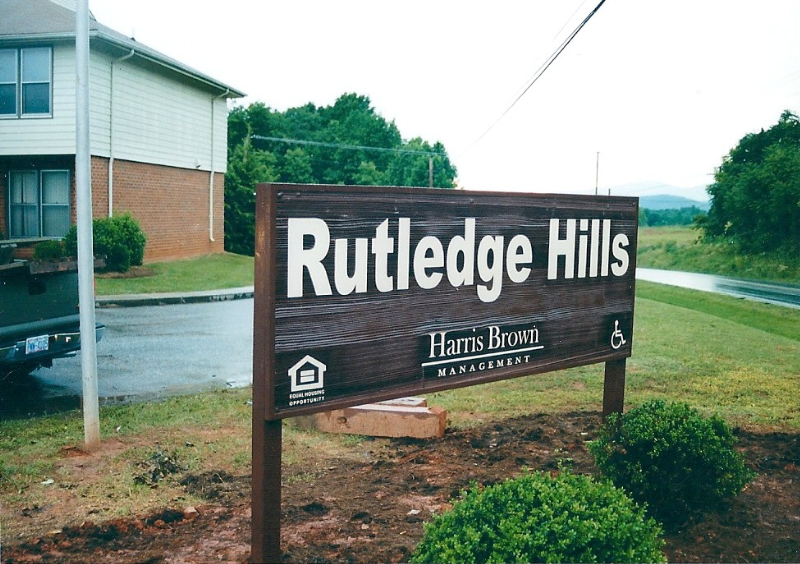 Rutledge Hills Sandblasted/Painted Sign