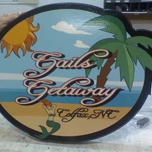 Gail's Getaway Sandblasted Sign