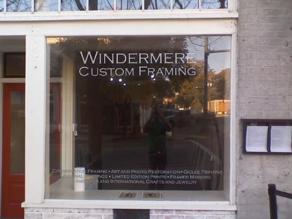 Windermere Window Lettering