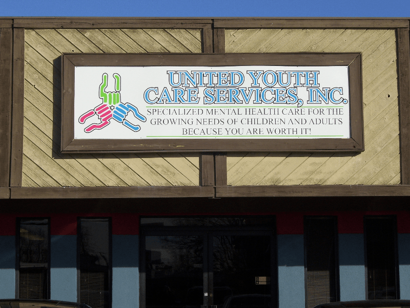 United Youth Care Services Aluminum Sign