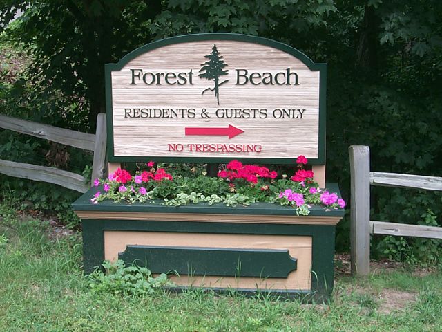 Sandblasted Redwood sign