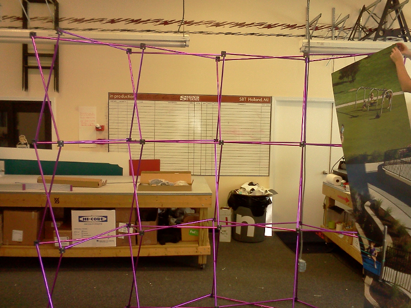 Trade show display frame.