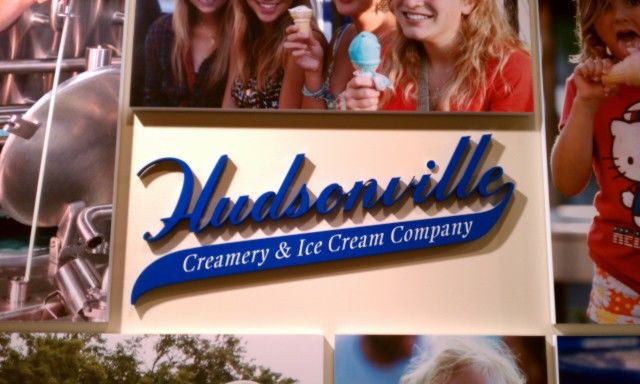 Painted PVC with cut vinyl.