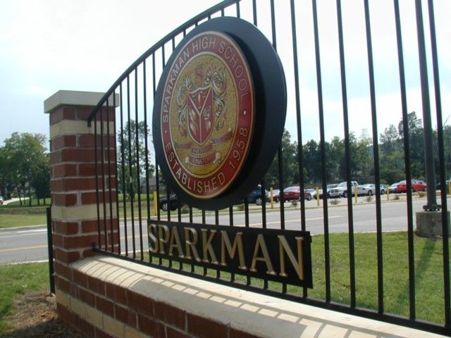 Printed Crest, Formed Plastic Letters