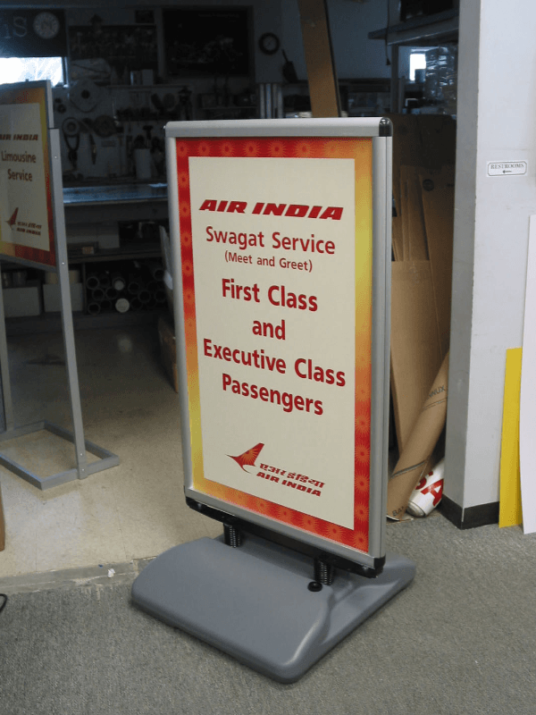 Air India banner stand