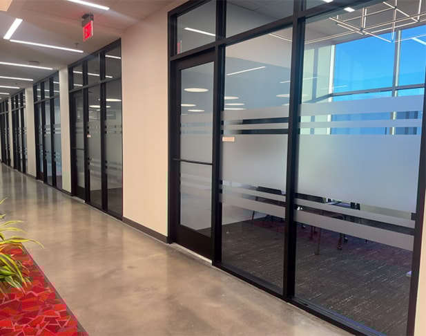 Privacy Film provides discretion and security while still allowing light to pass through.