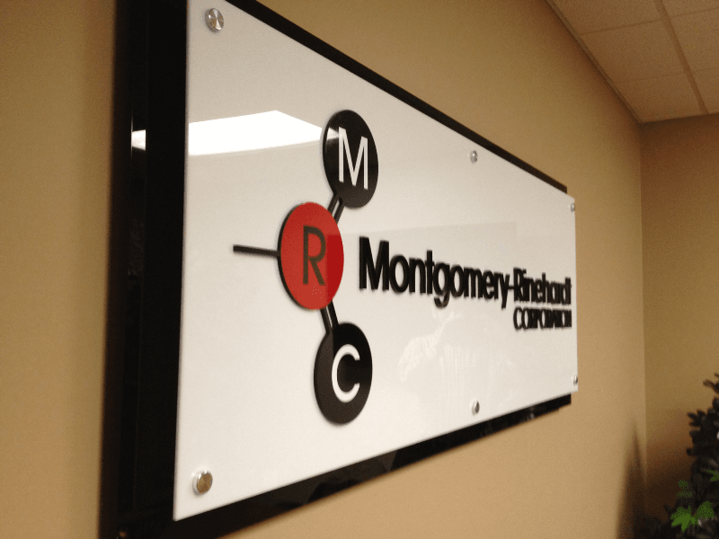 duel panel acrylic with raised acrylic letters