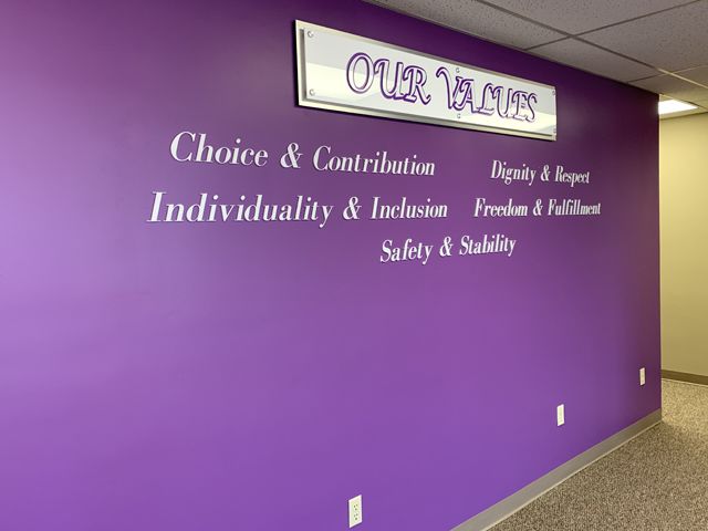 Dimensional Acrylic Sign With Standoffs And Dimensional Letters