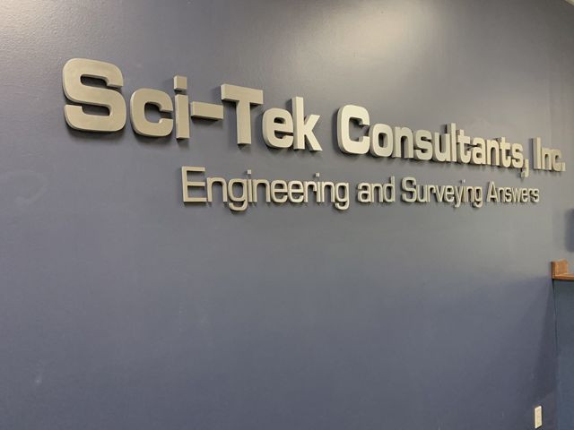 Dimensional Foam Letters With Brushed Silver Aluminum Face