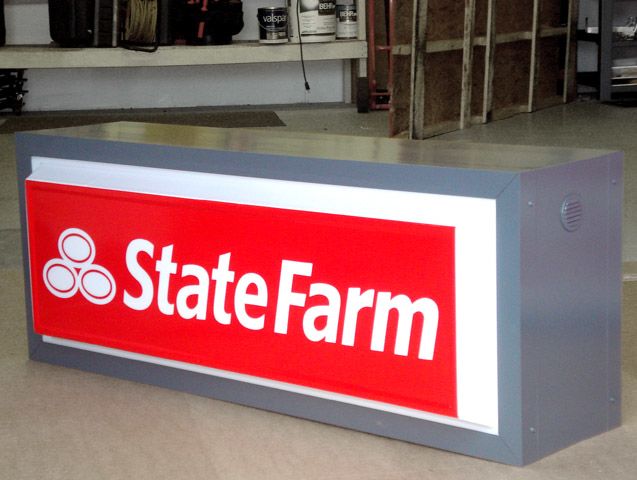 Custom Built Double Sided Sign Cabinet With Panned Faces