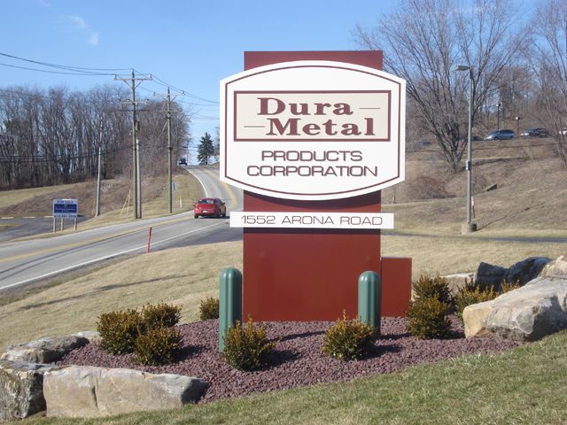 Fabricated Aluminum Monument Sign with Landscaping