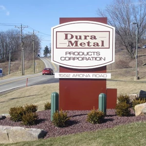 Fabricated Aluminum Monument Sign with Landscaping