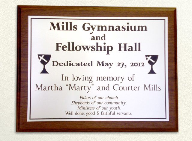 Laser Etched Aluminum On Walnut Wood Plaque