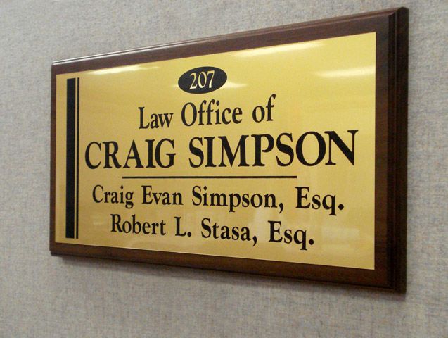 Laser Etched Aluminum on Walnut Wood Plaque