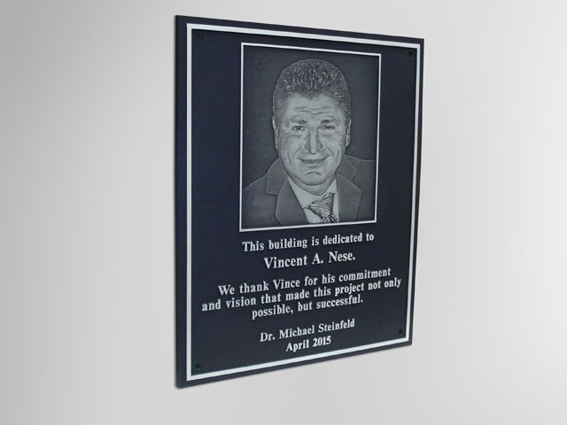 Cast Aluminum Plaque With Photo Relief Portrait
