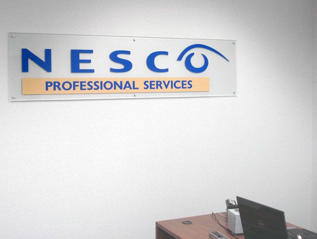 Clear Acrylic With Vinyl Graphics And Standoffs