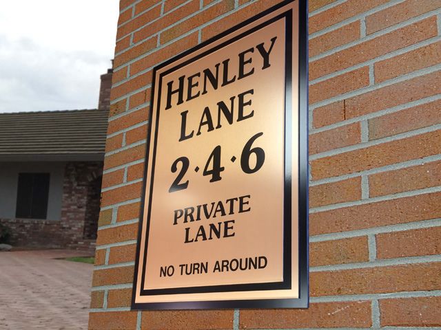 Dimensional Bronze And Black Aluminum Composite Address Sign