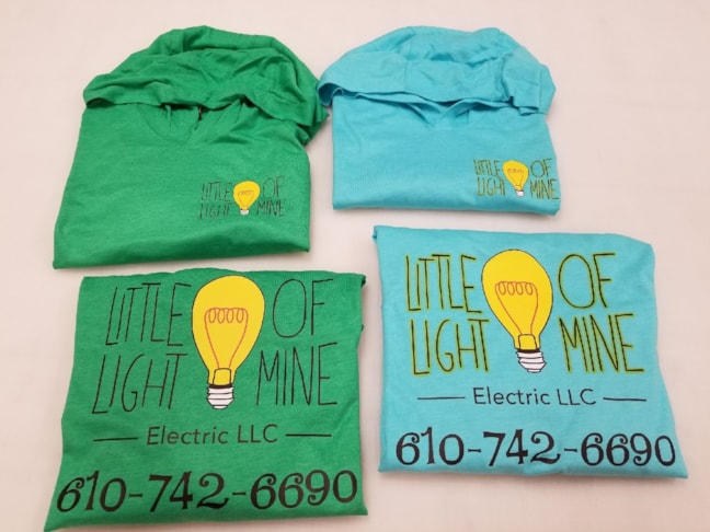 Created Wearables to pair with the custom trailer lettering done for the customer.