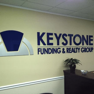 Custom Lobby Sign for Keystone Funding