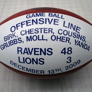 Offensive Game Ball (vs Lions)