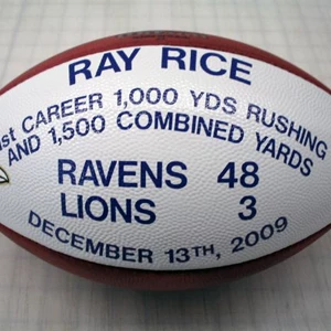 Ray Rice Game Ball (vs Lions)